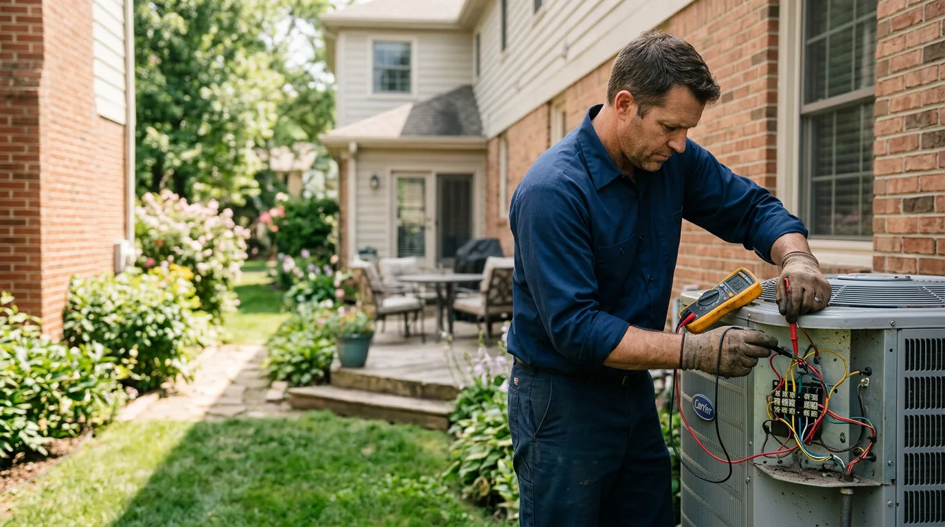 HVAC technician working near Bristow, VA